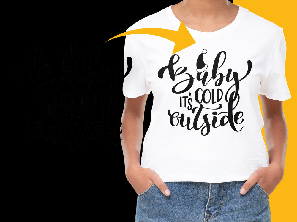 Baby It's Cold Outside T-Shirt, Winter Quote Tee, Holiday Fashion Top, Unisex Adult Clothing