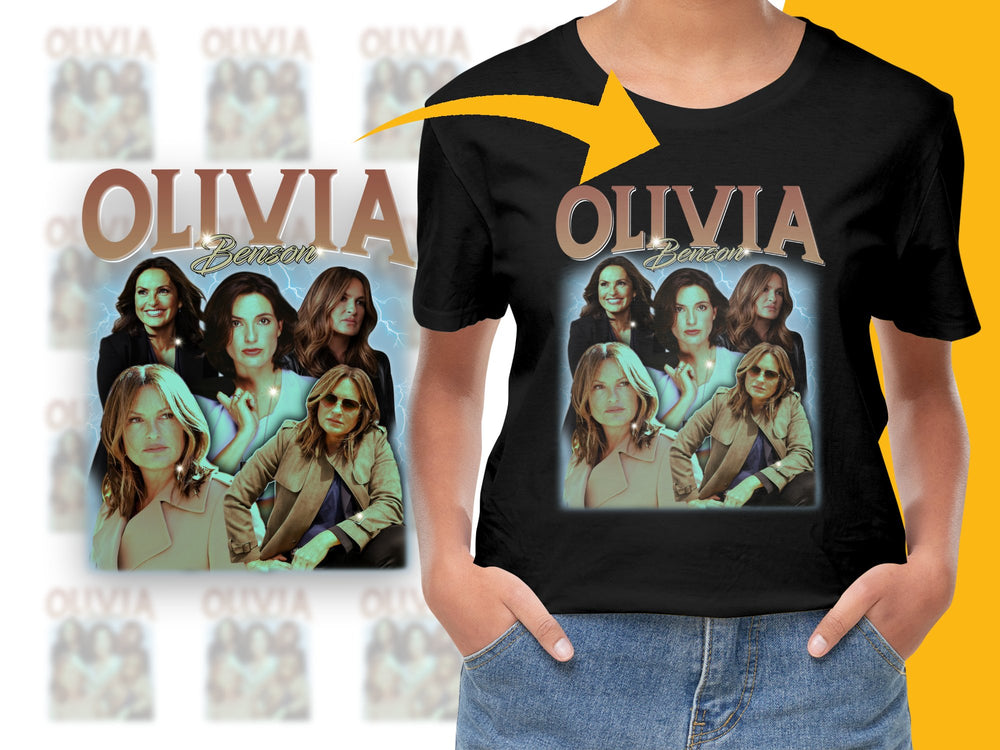 Olivia Benson T-Shirt, Fan Art TV Show Character Tribute, Graphic Tee, Vintage Look, Unique Gift Idea for Fans