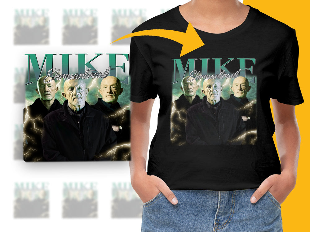 Mike Ehrmantraut Breaking Bad Graphic T-Shirt, Black Cotton Tee, Men's and Women's Sizes Available
