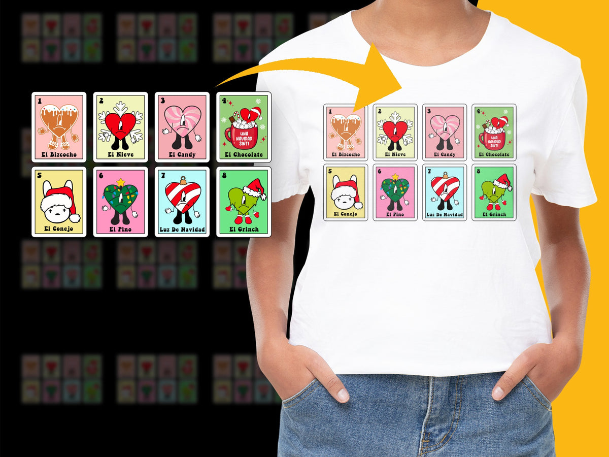 Women's White T-Shirt with Cute Christmas Animal Cartoon Prints, Holiday Graphic Tee