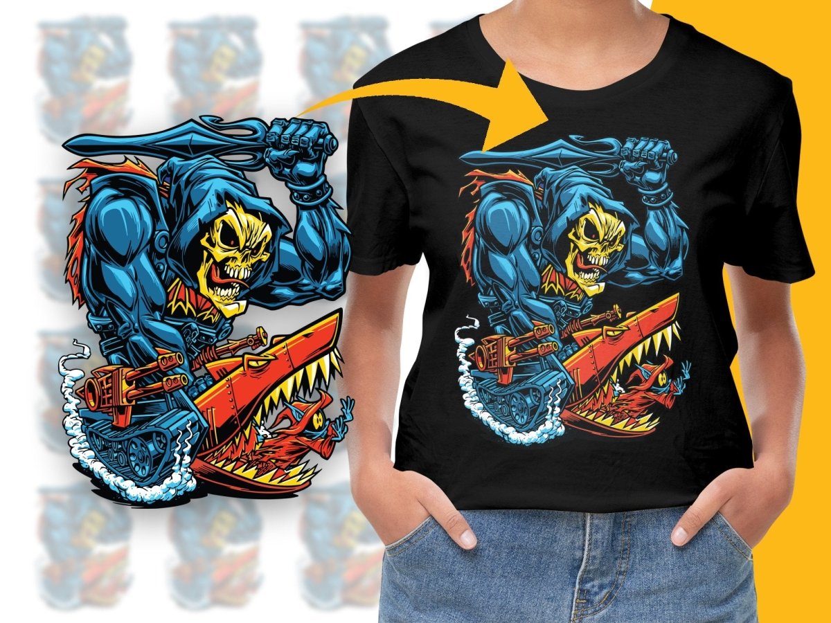 Fearless Skull Warrior Illustration Graphic PNG File - Teepew