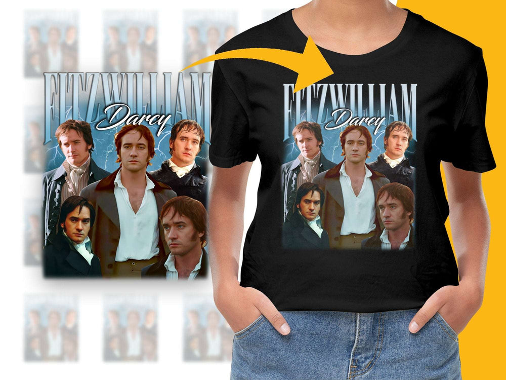 Mr. Darcy T-Shirt, Jane Austen Pride and Prejudice Fan Merch, Vintage Style Graphic Tee, Unisex Fashion Top