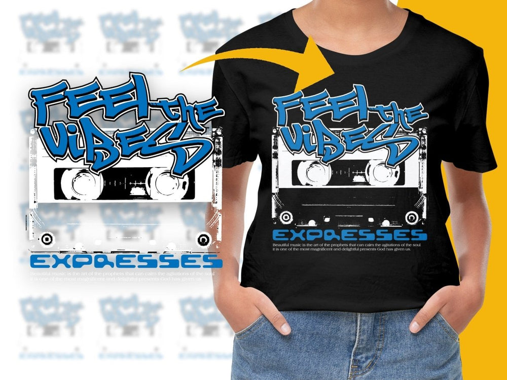 Feel the Vibes Expresses Cassette Graphic PNG File - Teepew