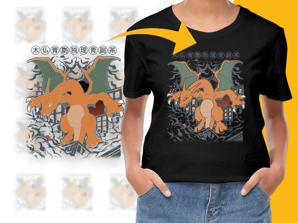 Ferocious Charizard Urban Dragon Artwork PNG File - Teepew