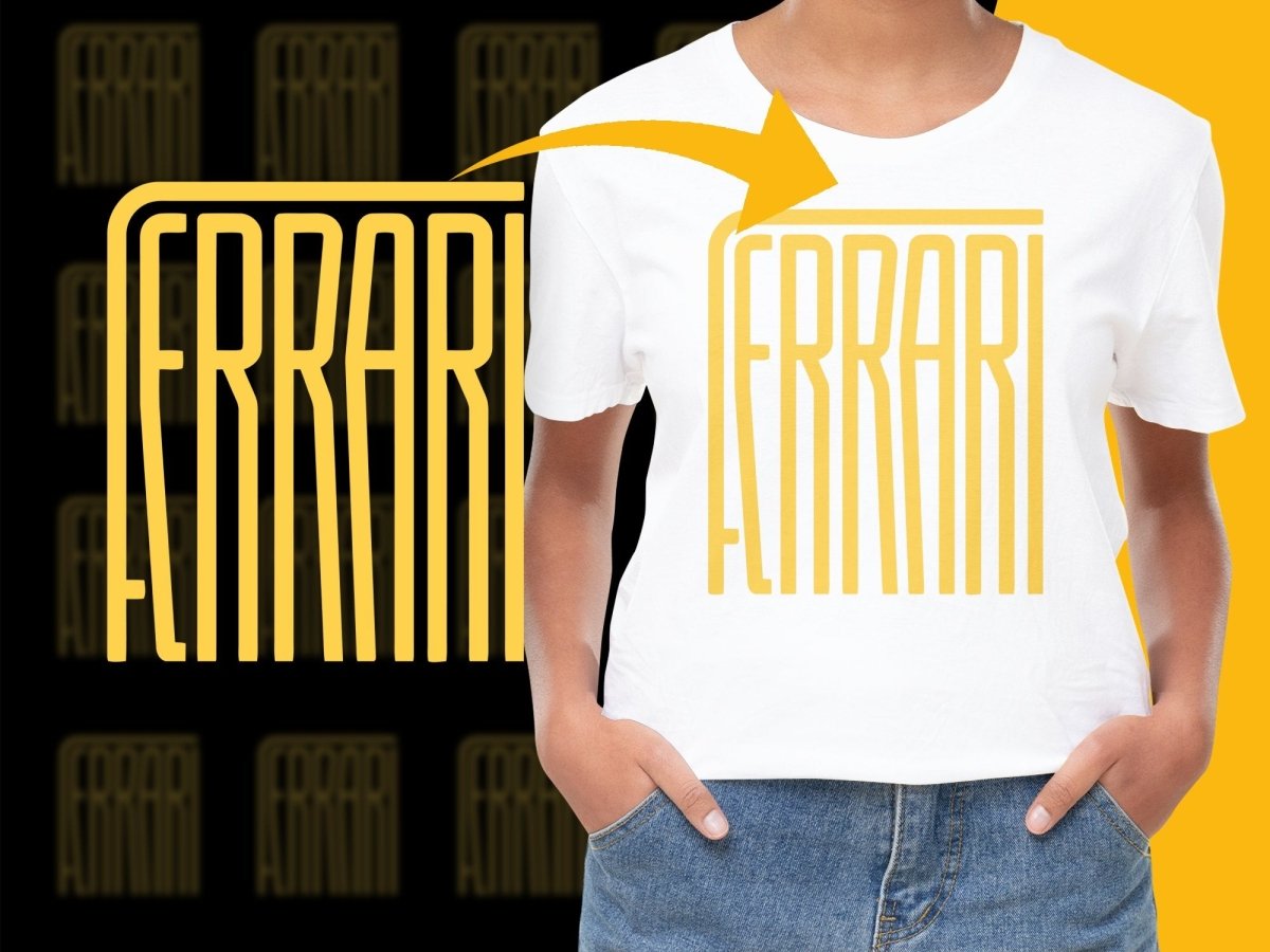 Ferrari Retro Logo Design Classic PNG File - Teepew