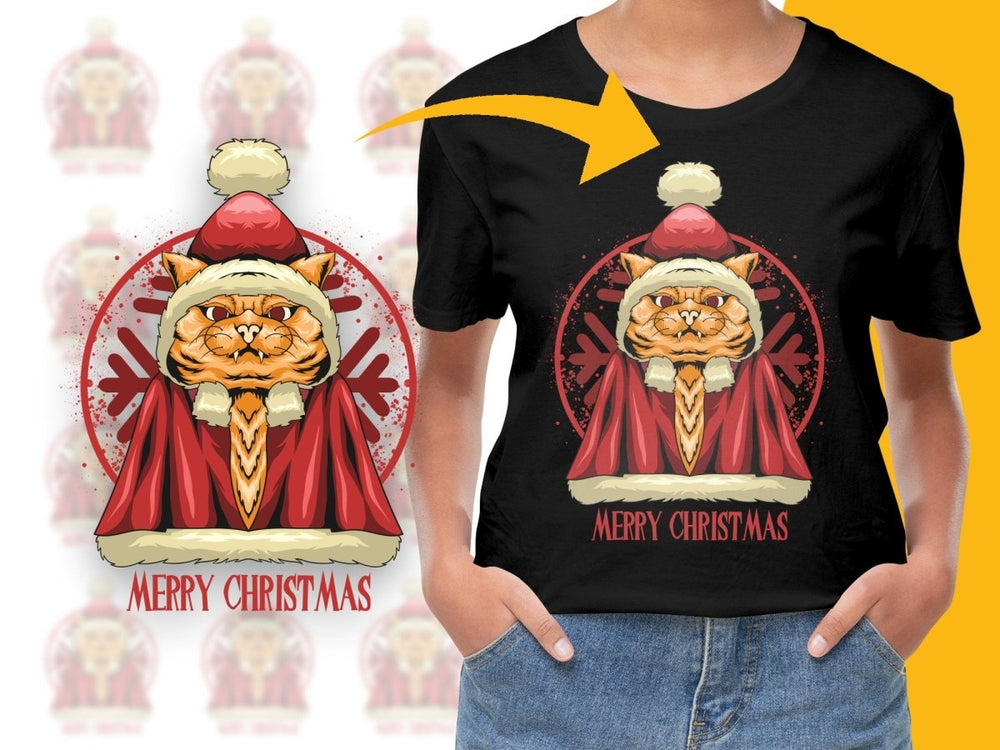 Festive Angry Santa Cat Character Merry Christmas PNG File - Teepew