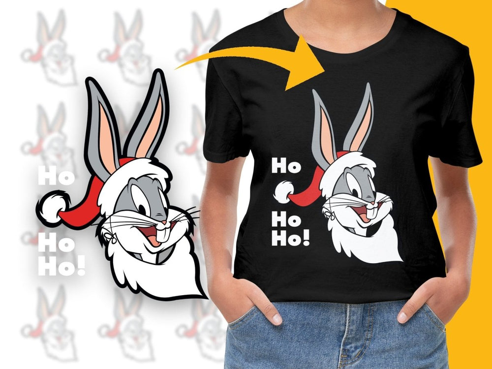 Festive Bugs Bunny Santa Hat Christmas Graphic PNG File - Teepew