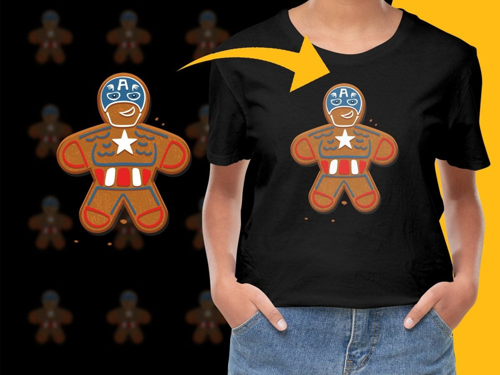 Festive Captain America Gingerbread Christmas PNG File - Teepew