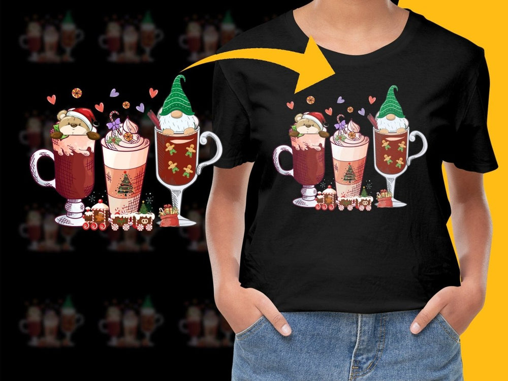 Festive Christmas Bear Elf Hot Cocoa Holiday PNG File - Teepew