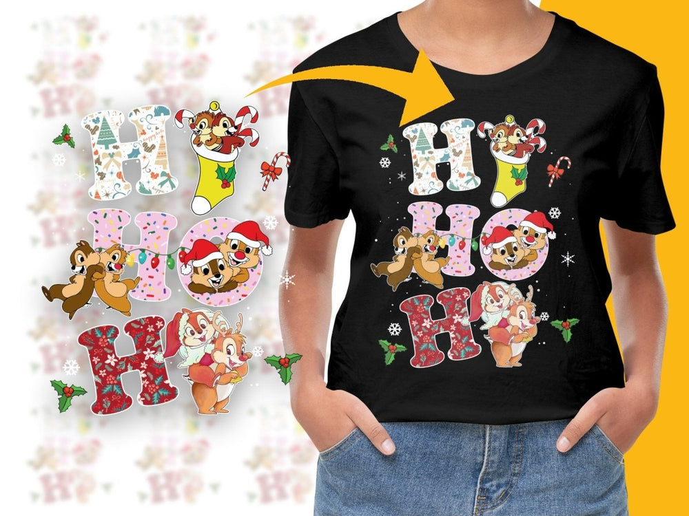 Festive Christmas Chip and Dale Holiday Cheer PNG File - Teepew