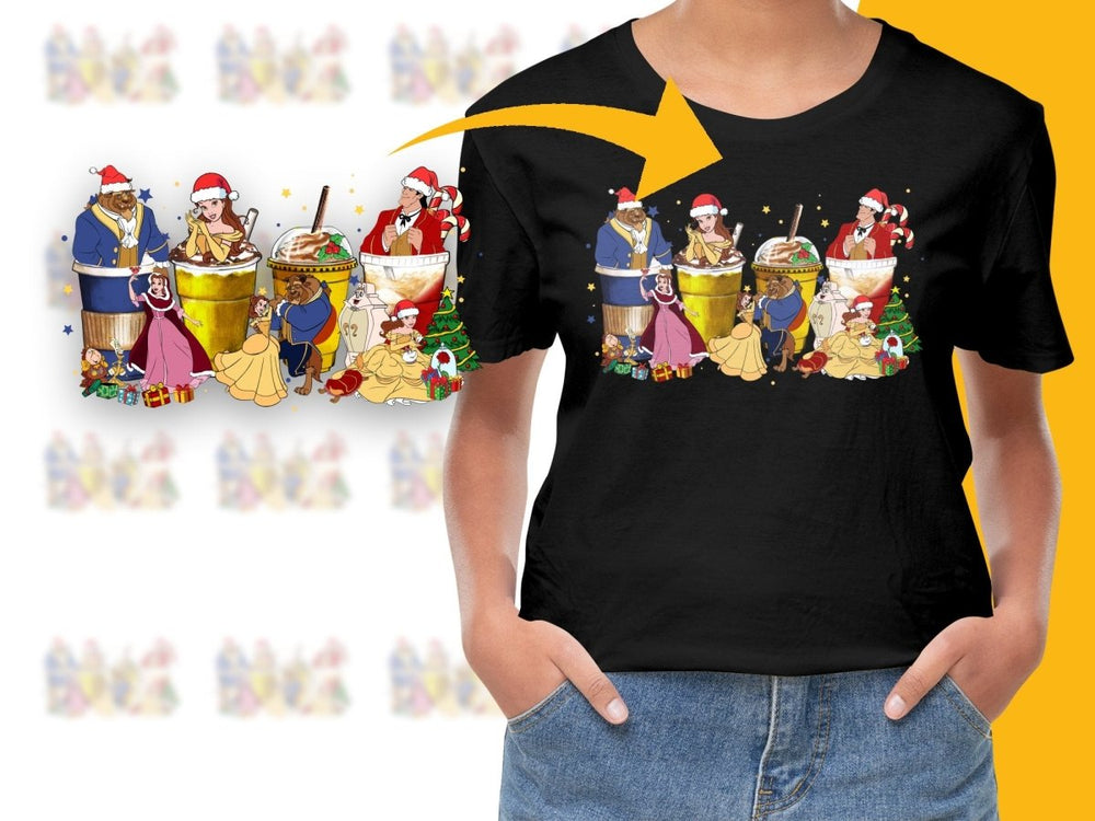 Festive Christmas Disney Characters Graphic PNG File - Teepew