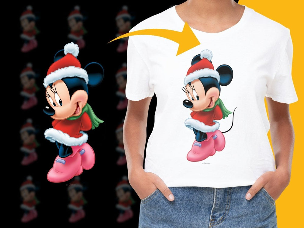 Festive Christmas Disney Minnie Mouse Santa PNG File - Teepew