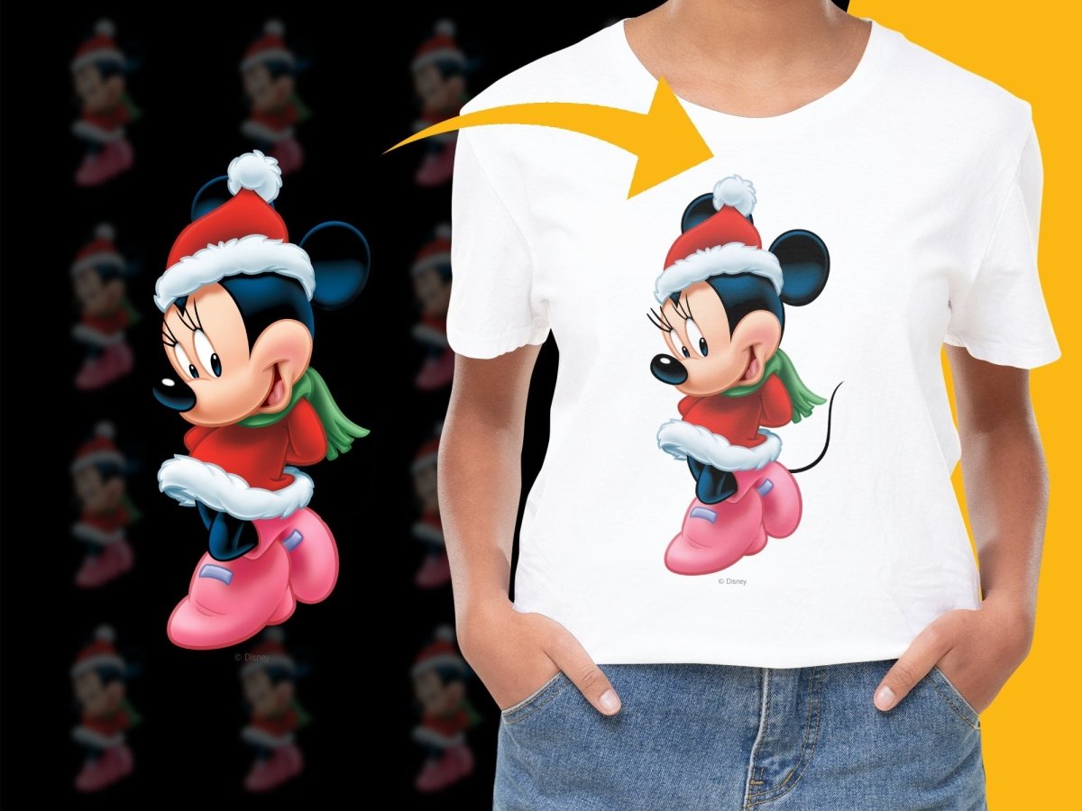 Festive Christmas Disney Minnie Mouse Santa PNG File - Teepew