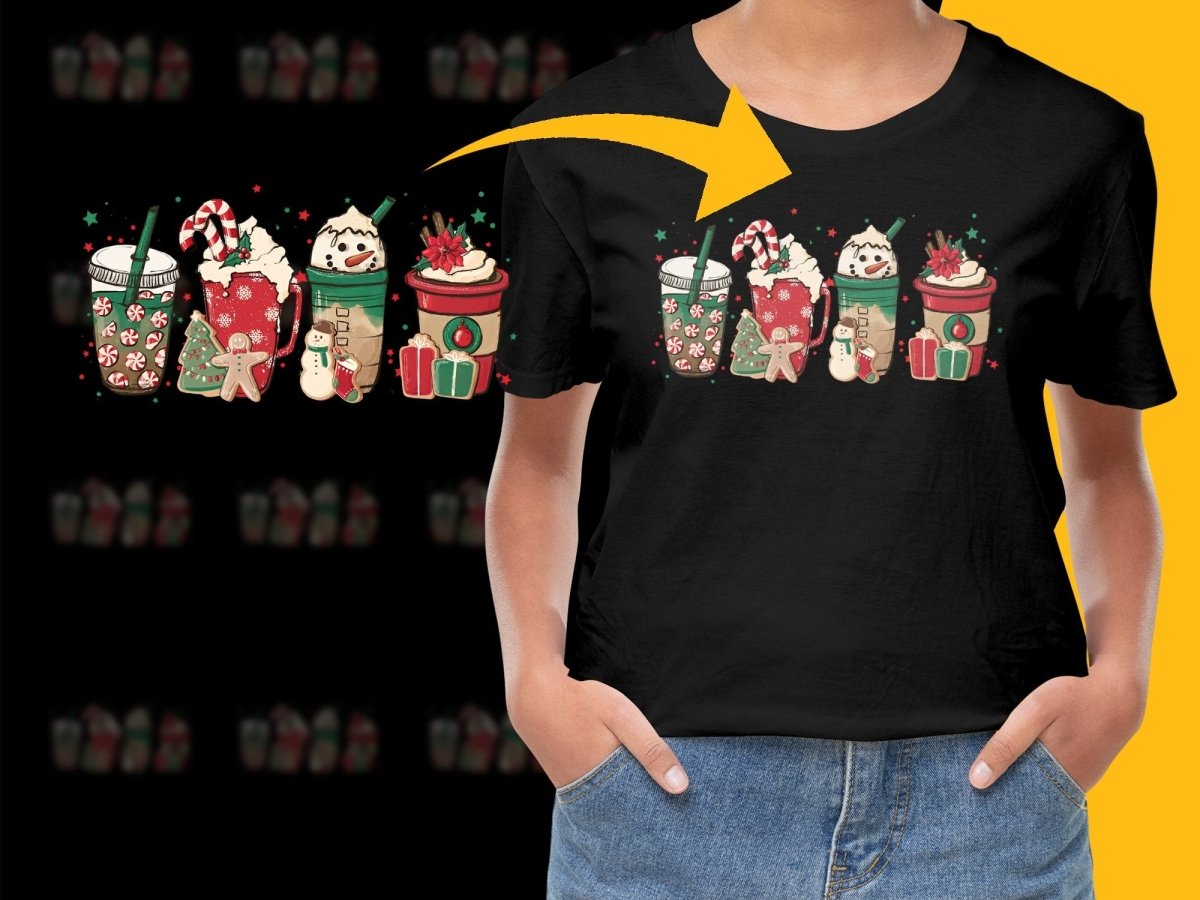 Festive Christmas Drinks and Treats Graphics PNG File - Teepew