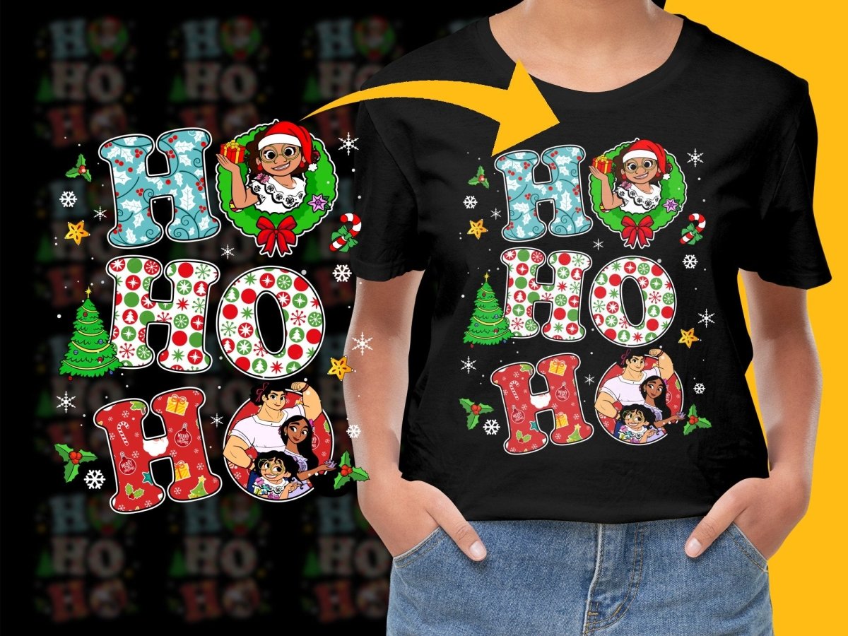 Festive Christmas Ho Ho Ho PNG File with Encanto Character - Teepew