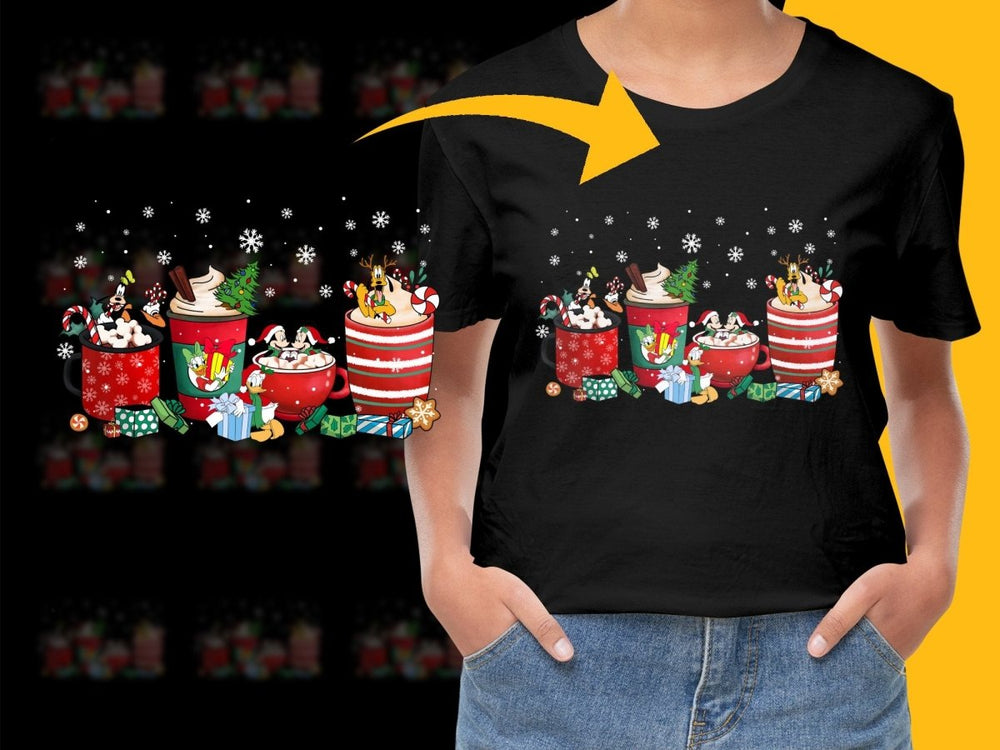 Festive Christmas Hot Beverages PNG File Featuring Beloved Characters - Teepew