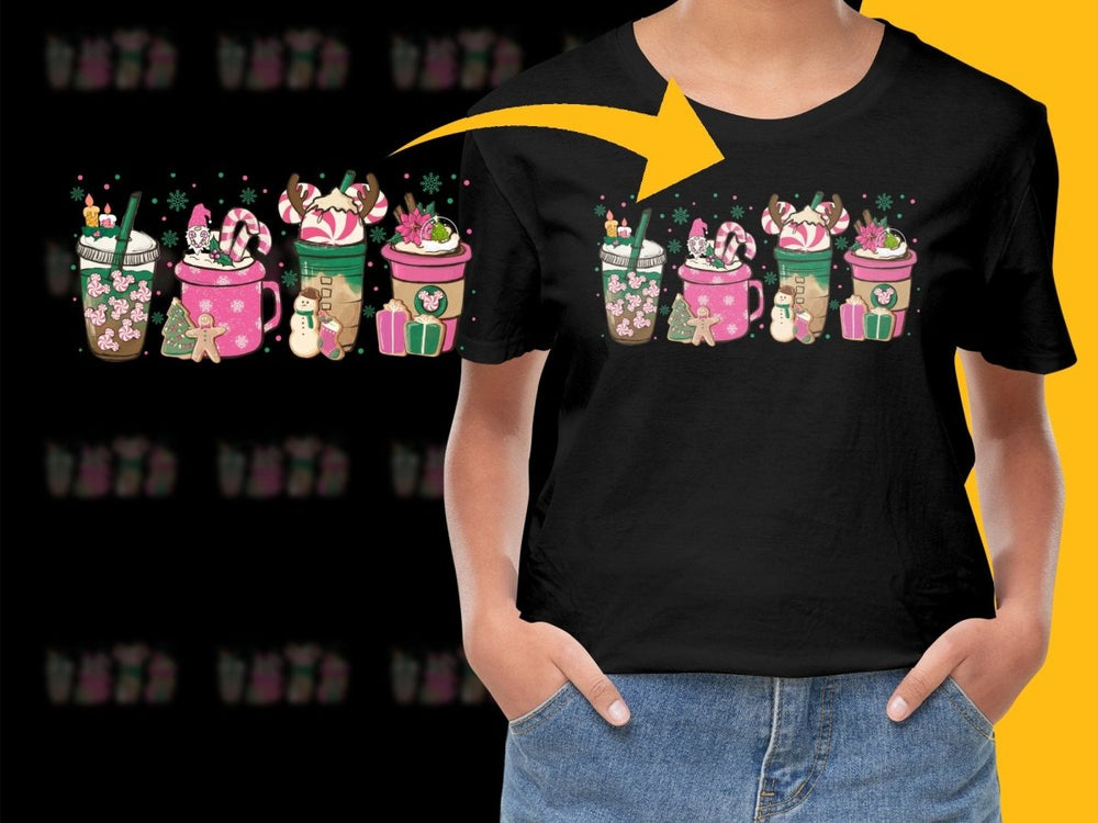Festive Christmas Hot Drinks Themed Graphic PNG File - Teepew
