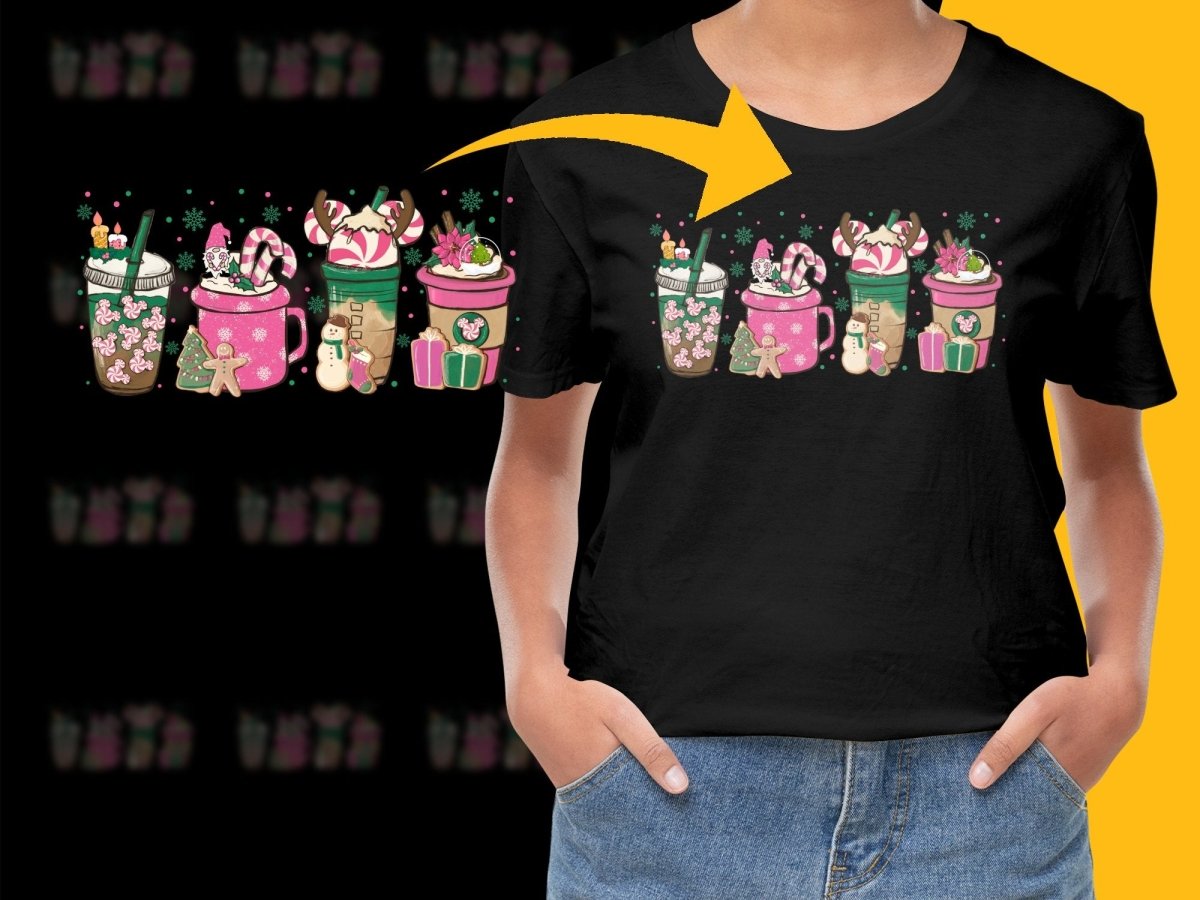 Festive Christmas Hot Drinks Themed Graphic PNG File - Teepew