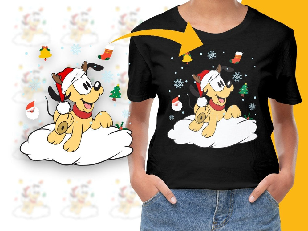 Festive Christmas Pluto in Santa Hat Fun Graphic PNG File - Teepew