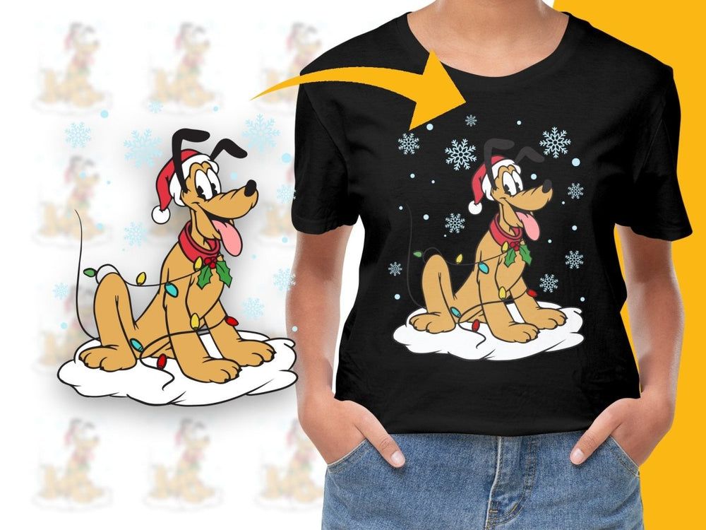 Festive Christmas PNG File Featuring Character Pluto Design - Teepew