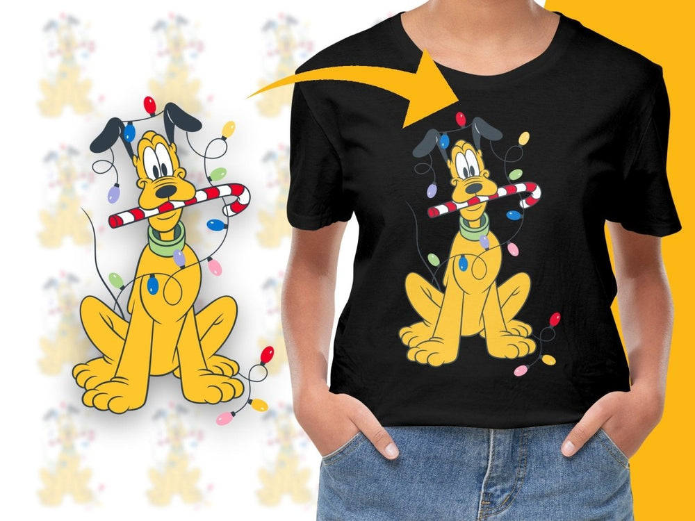 Festive Christmas PNG File Featuring Iconic Character Pluto - Teepew