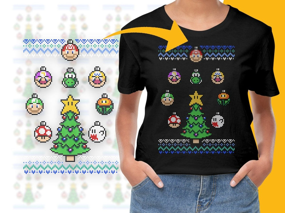 Festive Christmas PNG File with Character Ornaments Design - Teepew
