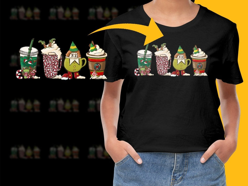 Festive Christmas PNG File with Elf Character Design - Teepew