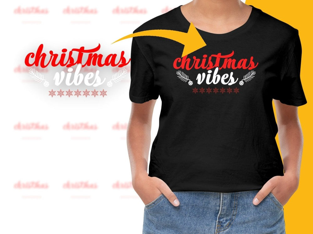 Festive Christmas PNG File with Snowflake Pattern Design - Teepew