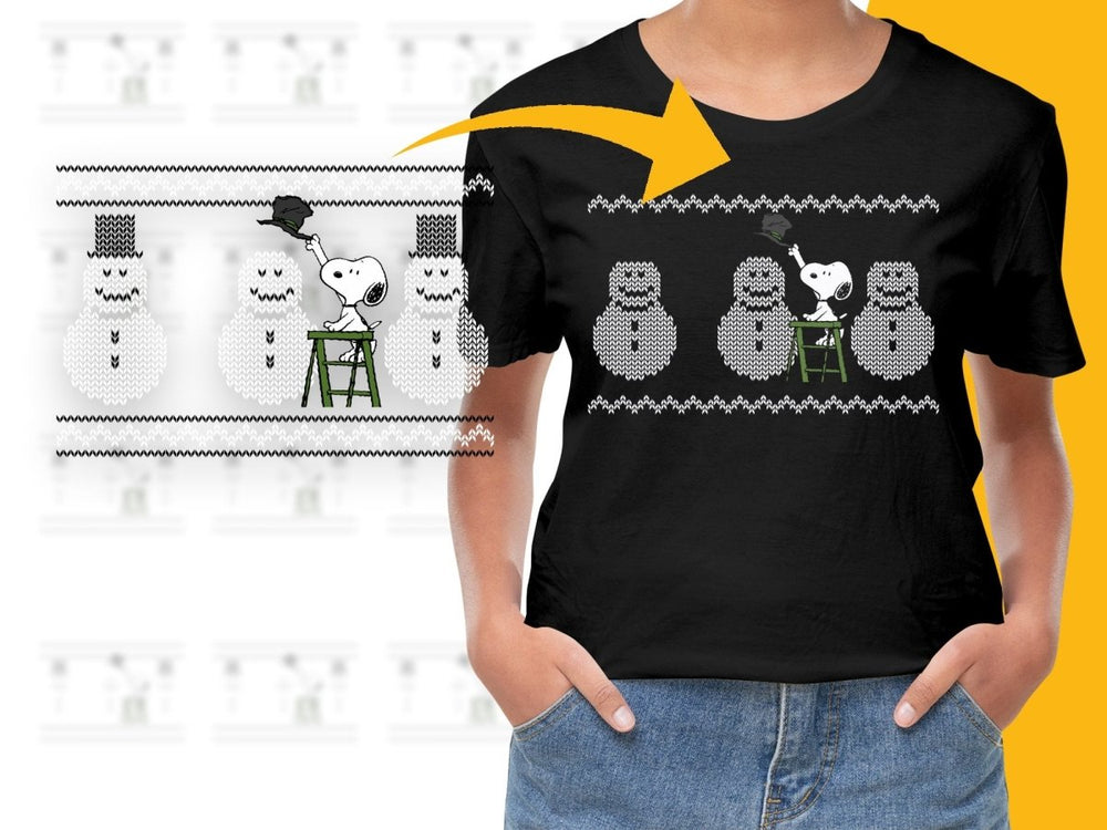 Festive Christmas Snoopy with Snowmen Graphic PNG File - Teepew