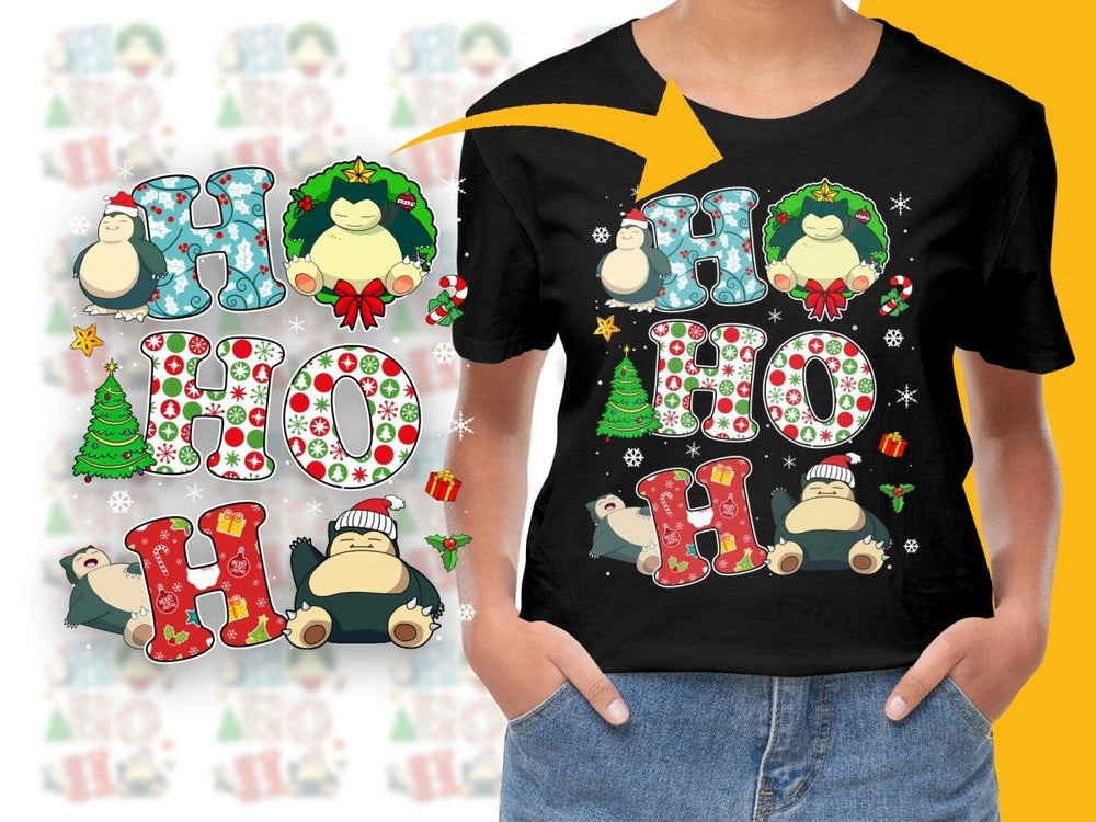 Festive Christmas Snorlax Ho Ho Ho Graphic PNG File - Teepew