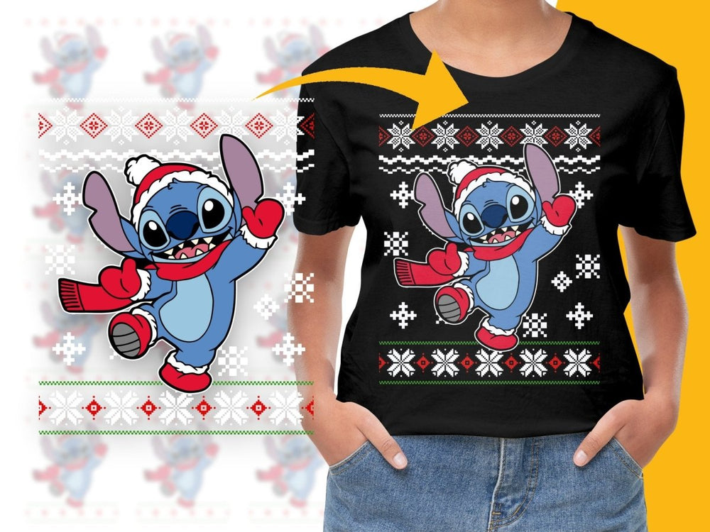 Festive Christmas Stitch Character Holiday PNG File - Teepew