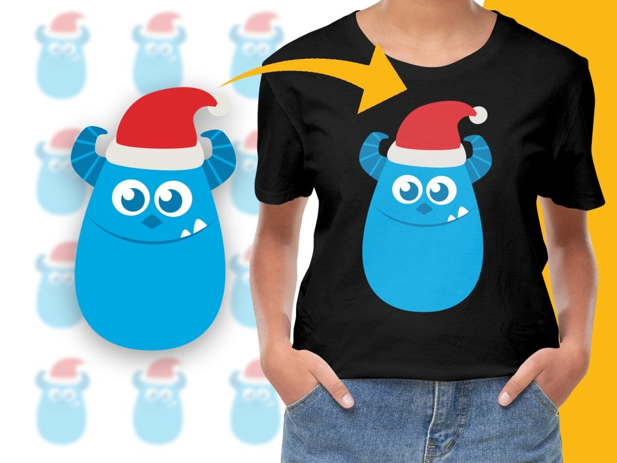 Festive Christmas Sulley Monster Cartoon PNG File - Teepew
