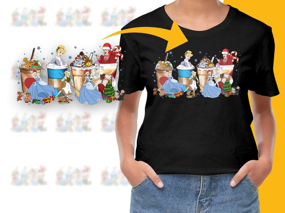 Festive Cinderella Christmas Characters Delightful PNG File - Teepew