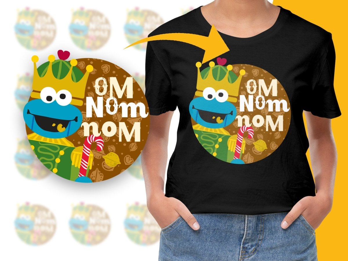 Festive Cookie Monster Christmas Nom Nom PNG File - Teepew