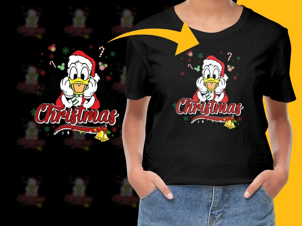 Festive Donald Duck Christmas Cheer Graphic PNG File - Teepew