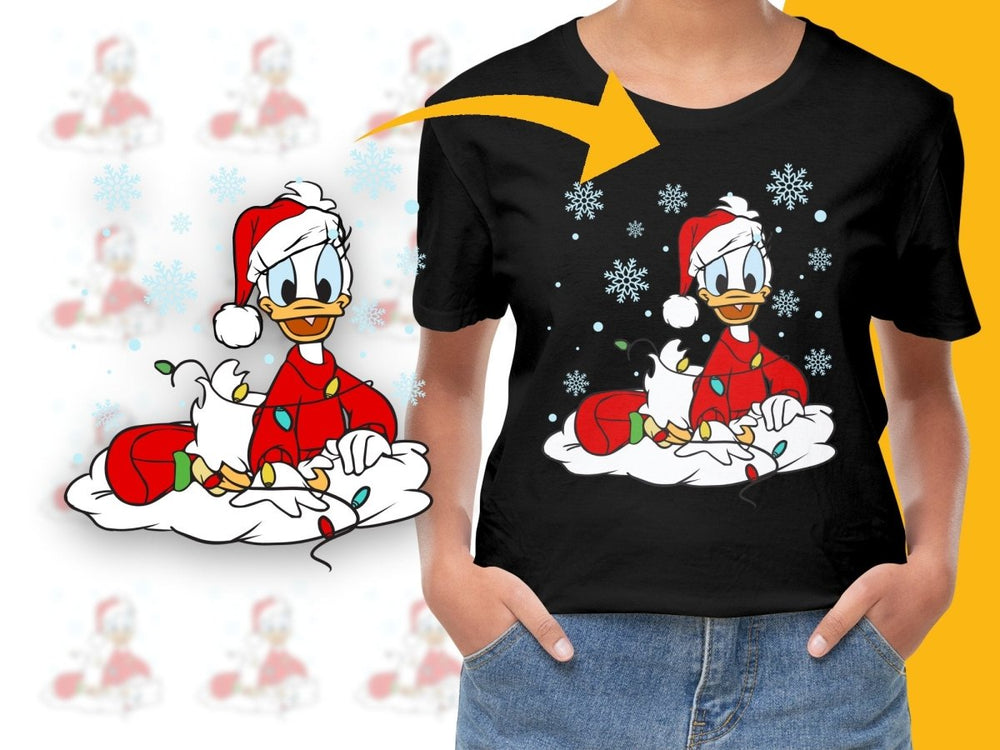 Festive Donald Duck Christmas Lights Graphic PNG File - Teepew