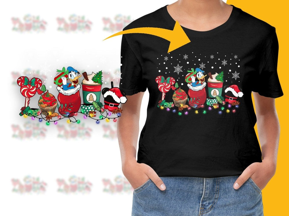 Festive Donald Duck Christmas Lights PNG File - Teepew