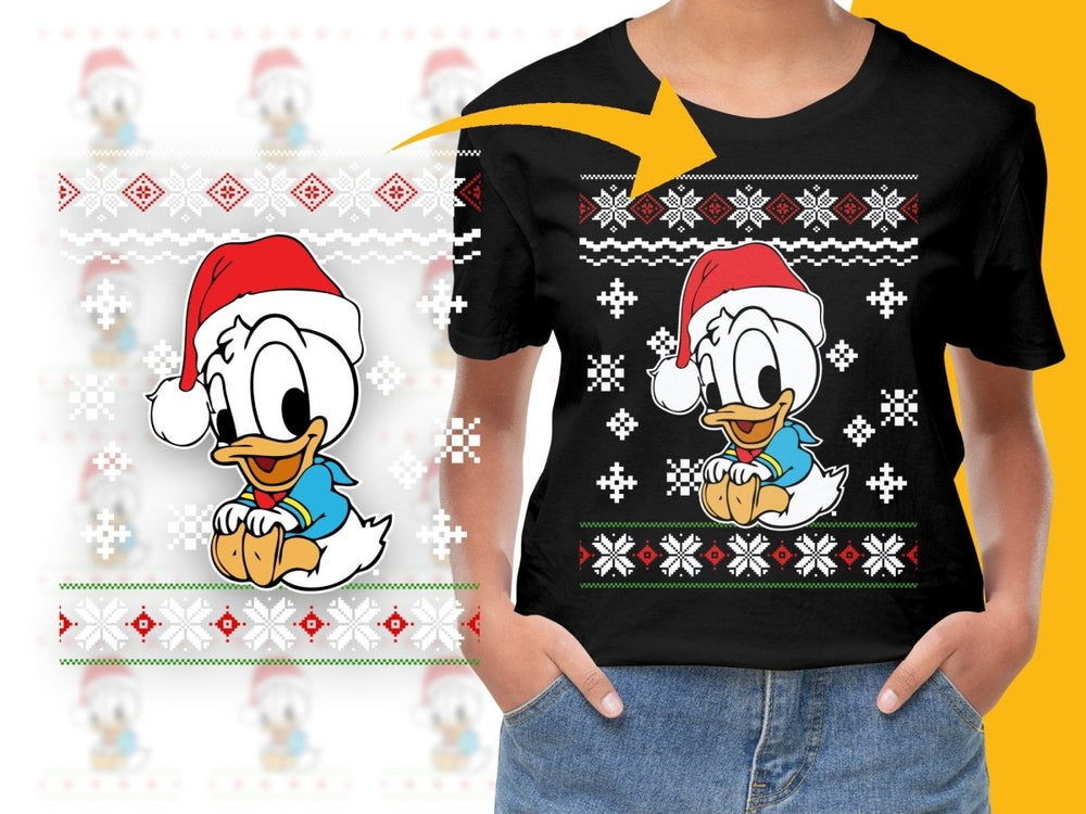 Festive Donald Duck Christmas Themed Graphic PNG File - Teepew