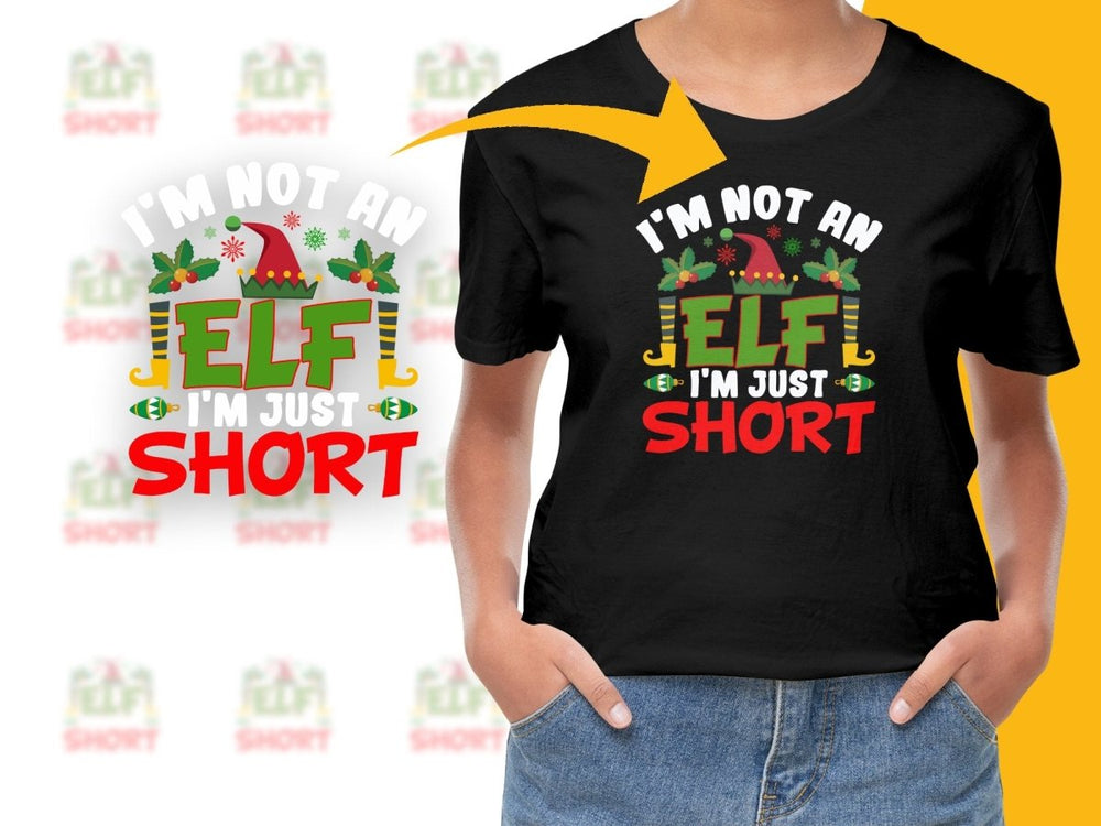 Festive Elf Short Christmas Graphic Holiday PNG File - Teepew