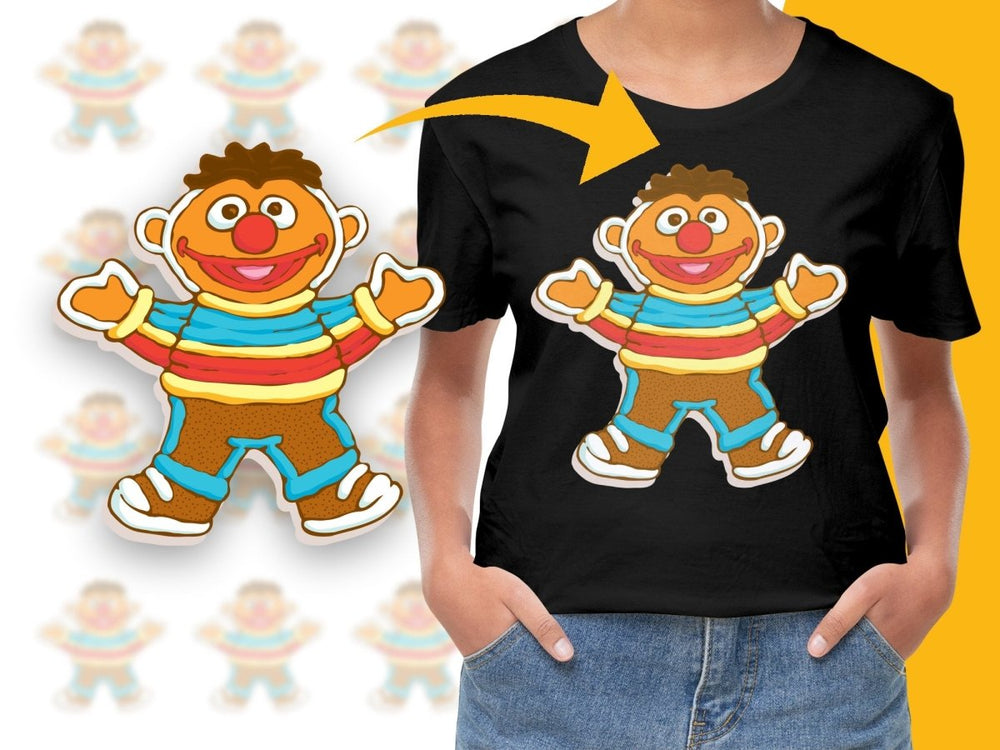 Festive Ernie Gingerbread Man Christmas Cartoon PNG File - Teepew