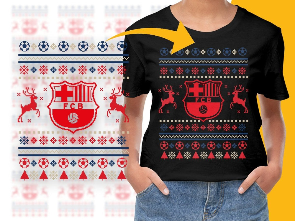 Festive FCB Christmas Design Red and White PNG File - Teepew