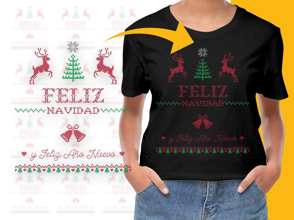Festive Feliz Navidad and Feliz Ano Nuevo PNG File - Teepew