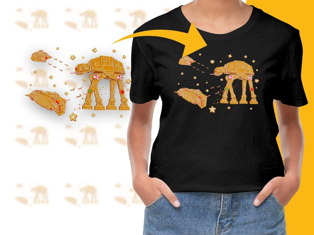 Festive Gingerbread AT - AT and Snowspeeder PNG File - Teepew