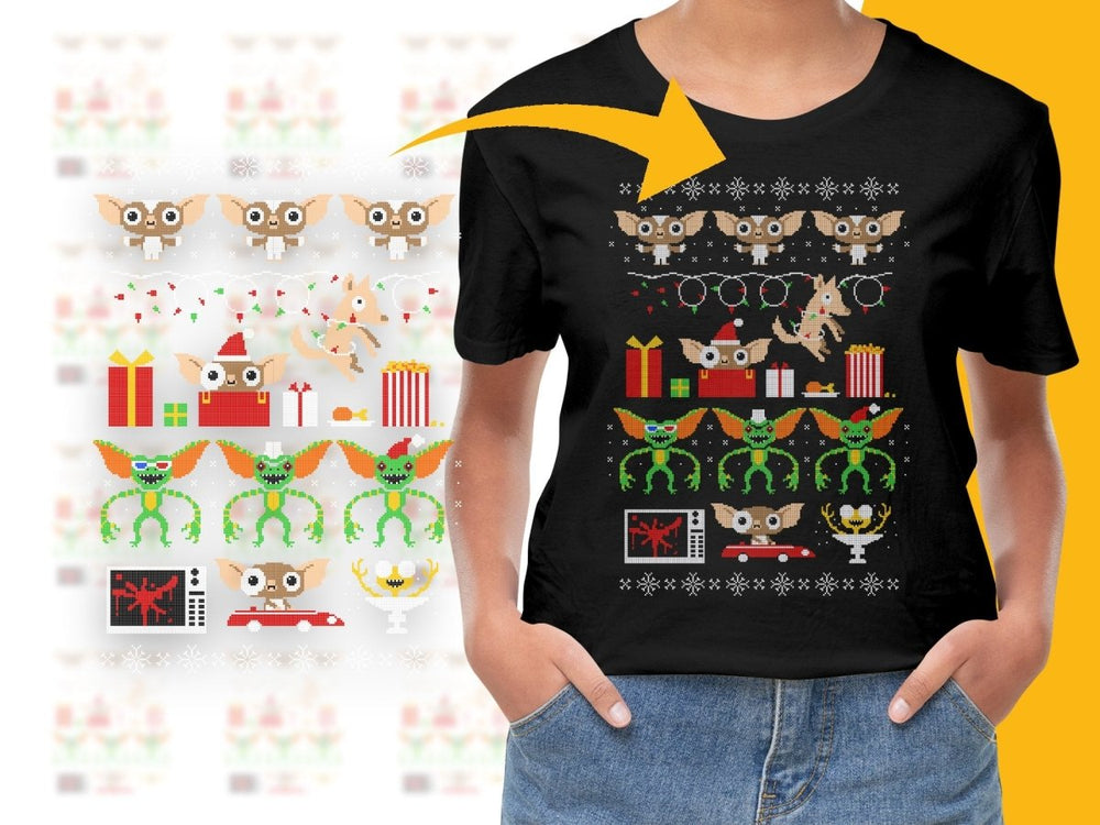 Festive Gizmo and Gremlins Christmas Themed PNG File - Teepew