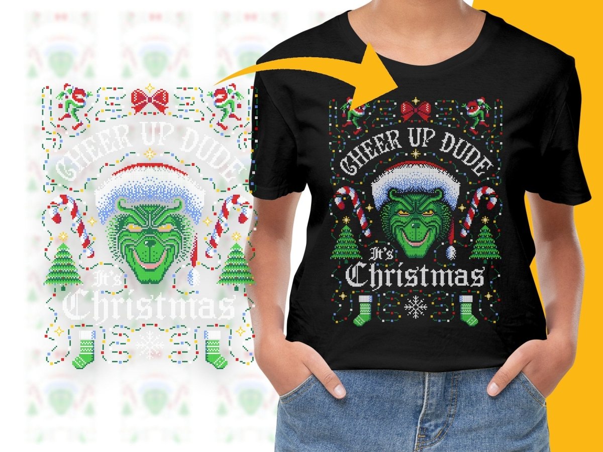 Festive Grinch Christmas Design Graphic PNG File - Teepew