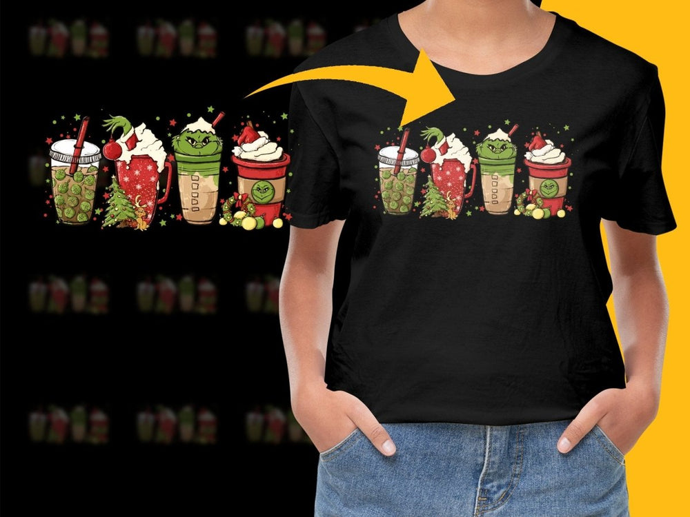 Festive Grinch Christmas Themed Drink Cups PNG File - Teepew