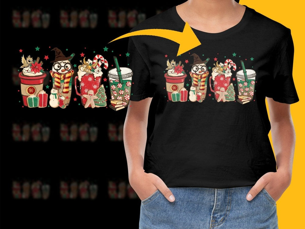 Festive Harry Potter Themed Christmas Graphic PNG File - Teepew