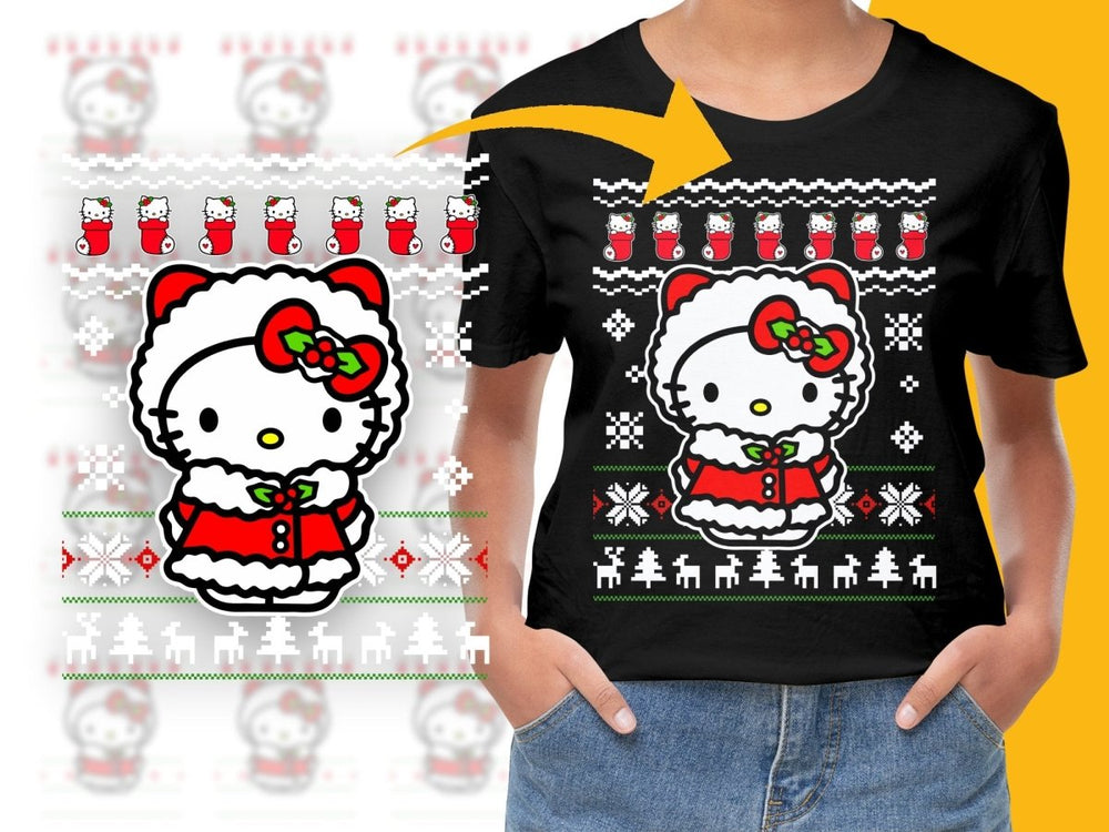 Festive Hello Kitty Christmas Design for Cute PNG File - Teepew