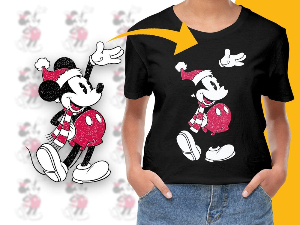 Festive Holiday Mickey Mouse Christmas Graphic PNG File - Teepew