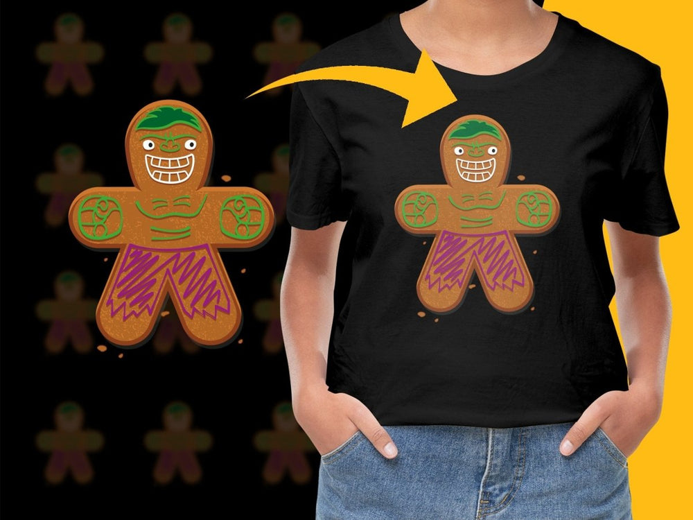 Festive Hulk Gingerbread Man Graphic Christmas PNG File - Teepew
